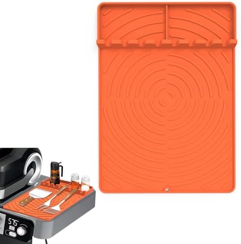 Silicone Grill Mat Compatible with Blackstone, Ninja FlexFlame Outdoor Grill, Grilling Accessories Grill Mats for Blackstone Outdoor Griddles BBQ Accessories for Ninja Grills