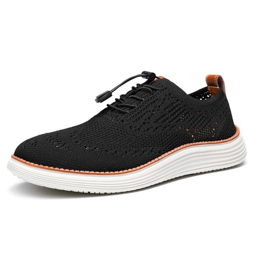 Men's Lightweight Casual Sneakers Dress Oxfords Business Walking Shoes Loafers Comfortable Breathable Mesh Arch Support - Main Image