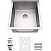 Bar Sink, TORVA 15 x 17 Inch Undermount Kitchen Sink, 16 Gauge Stainless Steel Wet Bar or Prep ...