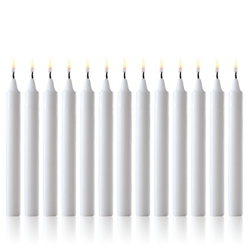PARNOO White Dripless Chime Taper Candles #TOP20
