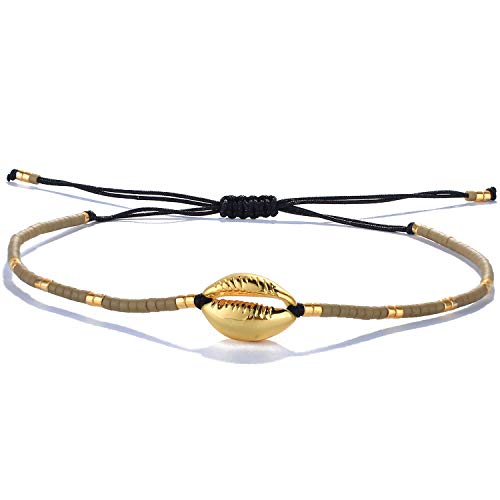 KELITCH Women Shell Bracelets Beach Seashell Friendship Bracelets Miyiki Beads Bracelets Fashion