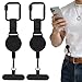 Retractable Phone Lanyard, Retractable Keychain Anti Theft Phone Strap with Locking Carabiner and 360°Metal Tether Tab, Mobile Phone Lanyard Compatible Most Smartphones for Outdoor Hike Climb Fishing