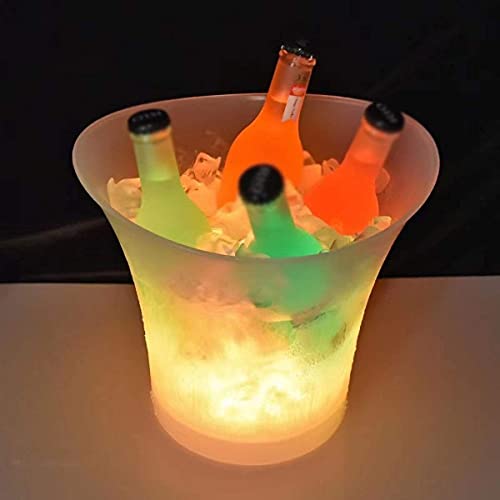 Tiandirenhe LED Eiskübel,Sektkühler led,5L LED Eiseimer, Zum Kühlen von Champagner, Wein, Getränke, Bier, für Party… – Bild 6