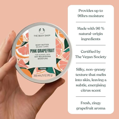 Image of The Body Shop Body Butter | 96hr Nourishing Moisture for Dry Skin | Non-Greasy with Shea Butter for Smoother Softer Skin, Vegan, 200 ml / 6.4 oz