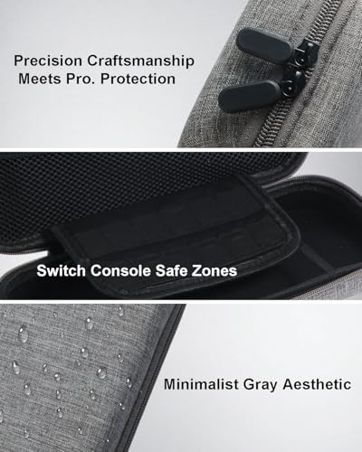 zmgnnd Case for Switch 2,Premium Protective Cover for Switch 2 Console & Joy-Cons - Lightweight,Hard Shell Travel Bag - Shockproof,Gray