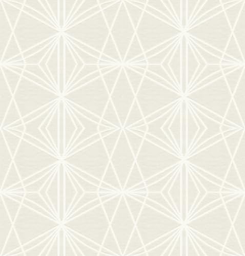 FunStick 44.5CM×9M Carta da Parati Adesiva Mobili Geometrica Rombo Carta da Parati Camera da Letto Beige Impermeabile Carta Adesiva Decorativa per Pareti Beige Pellicola Adesiva per Mobili Geometrica