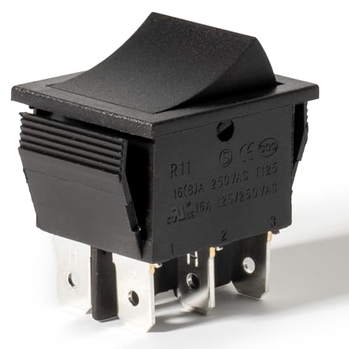 2 Pcs 6 pin 12volt 6V Gas Pedal for Kids Ride on Car Compatible with Power Wheels Foot Pedal Switch Universal Accelerator Kids Electric Cars Replacement Parts Speed Foot Pedal Reset Switch