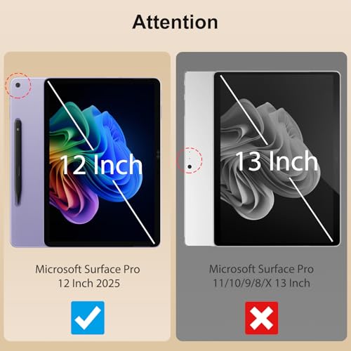 Image of SPARIN Paper Glass Screen Protector for Microsoft Surface Pro 12 Inch 2025 Released, 2 Pack Tempered Glass with Easy Alignment Tool, Matte Anti-Glare, Write Like on Paper, Surface Pen Support