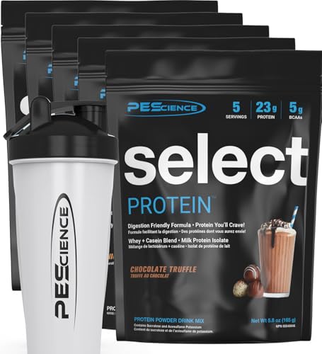 Image of PEScience Select Protein Powder Variety Pack - 5 Flavors - 25 Servings - Protein Powder Sample Pack, Whey and Casein Blend, Keto Friendly, Gluten Free, Digestion Friendly, Amazing Taste