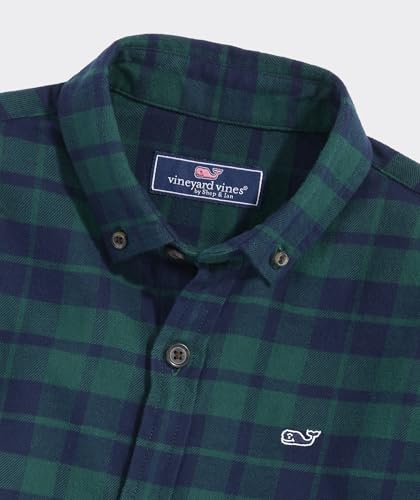Image of vineyard vines Plaid Flannel Shirt (Big Kid)