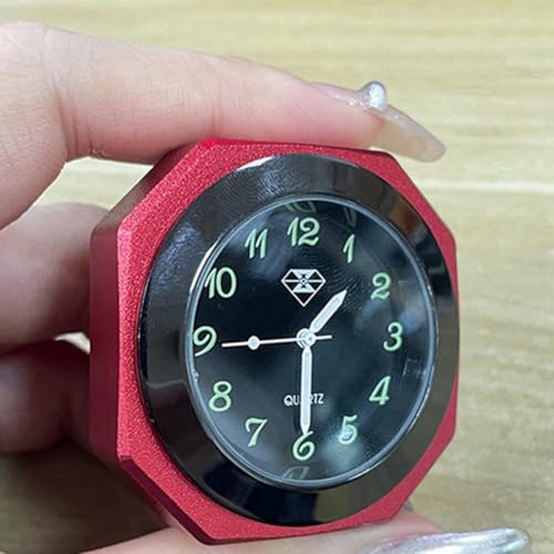 Reloj de motocicleta de cuarzo impermeable con montaje en plata y negro para manillar 7