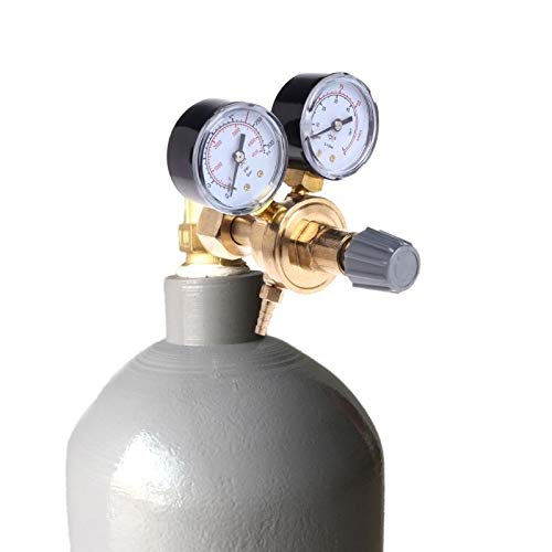 1 szt. Argon CO2 manometry reduktor ciśnienia mig przepływomierz zawór sterujący podwójny regulator spawania 108 x 120 x 125 mm