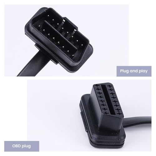 Image of STHIRA 23.6'' OBD2 Extension Cable 16-Pin Male to Female OBDII Connector Cable for Automotive Diagnostic Scan Tools, Code Readers, and Monitoring Devices