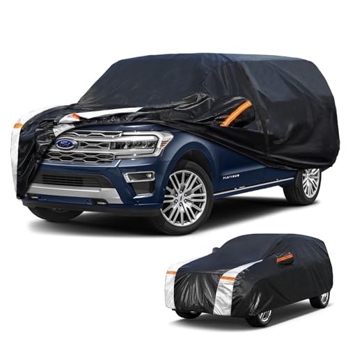 Complaint 3 Cotryvox Large SUV Car Cover for Ford Expedition MAX 100% Waterproof All Weather, Heavy Duty Outdoor Full Exterior Covers Rain Sun Wind UV Protection.