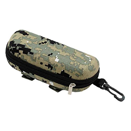 Camuflaje Gafas de Sol, Moda Militar vidrios Caja, EVA Lentes Casos con Clip de cinturón, Verde, 1PC Cover