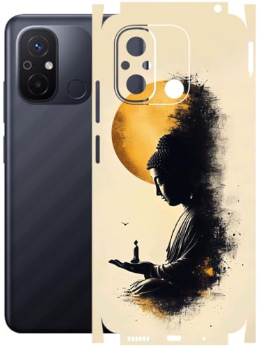 Image of AtOdds - Full Body Back Screen Guard Protector Film - Lamination Wrap Skin Sticker Compatible with REDMI 12C | Scratchproof Matte Finish (Divine)