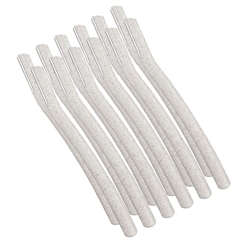 PAMINGONO Maquinilla de Afeitar para Cejas de Paja de Trigo Biodegradable Acero Inoxidable 12 Unidades en Caja Ecológica Recortadora Facial Compacta para Cuidado Diario de Cejas Mujer y
