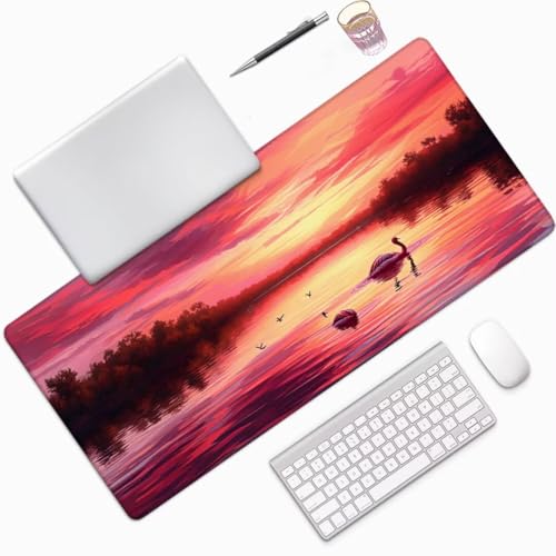 Gamingowa podkładka pod mysz XXL, czerwona podkładka pod mysz, 1200 x 600 x 3 mm, podkładka pod mysz, wodoodporna, ulepszona precyzja i prędkość, podkładka pod mysz do gier, prezent dla mężczyzn, ZH