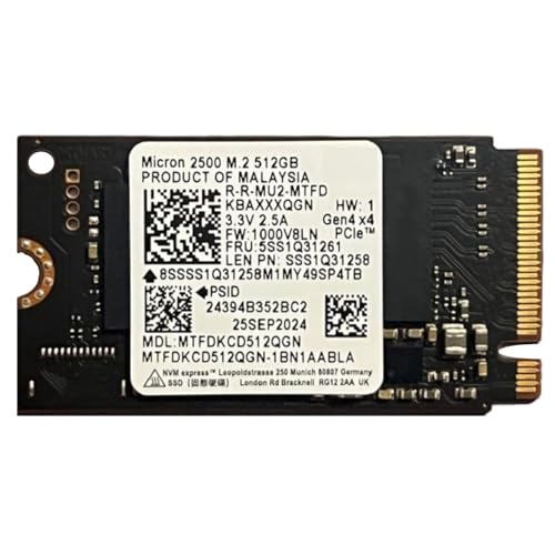 Image of 512GB OEM SSD Micron [Model No. - 2500, Form Factor - 2242, Gen - 4x4, Interface - PCIe Lane, Key - M-Key, Type - M.2 NVME SSD] | 365 Days Replacement Warranty