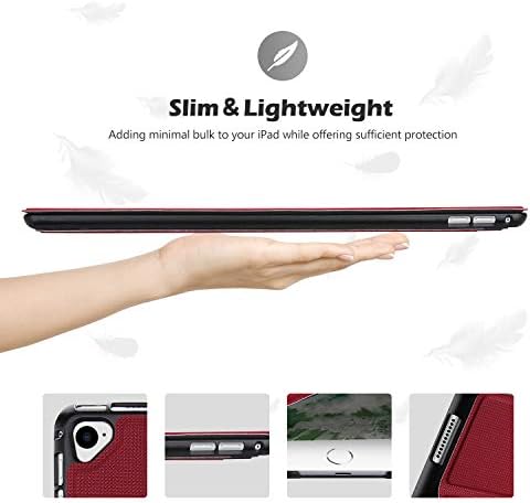 ProCase for iPad Pro 12.9 Inch 2017/2015 Case (Old Model, 1st and 2nd Generation), Ultra Slim Lightweight Stand Smart Protective Folio Cover -Red