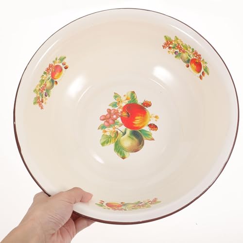 Tazón esmaltado vintage de 28 cm Operitacx miniatura 4