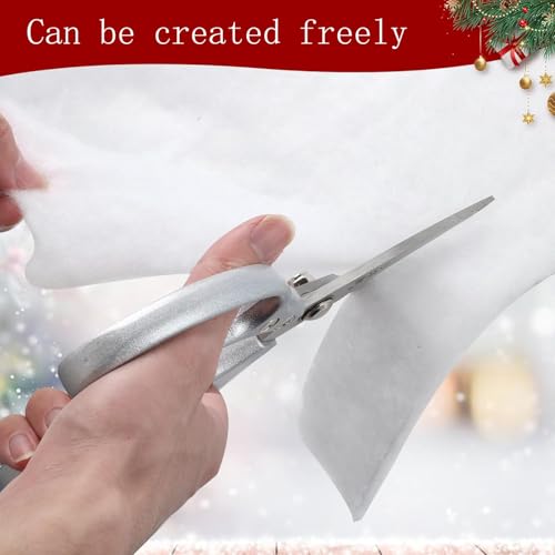 ASOPFYUM Schneedecke Deko, Weihnachten Kunstschnee (80x300cm), Rolle Für Watte Deko Weihnachten, Weiß Kunstschnee Matte, Schneedecke Weihnachtsdorf, Weihnachtsschnee Für Party Deko