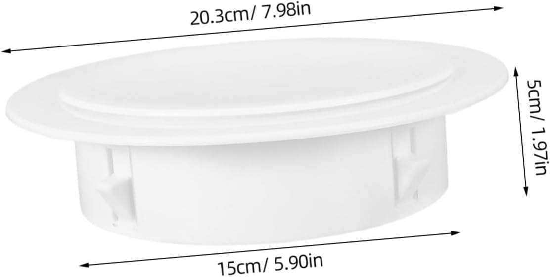 Ipetboom Stove Pipe Cap Replacement with Plastic Sturdy Cover, Modern Chimney Hole Vent Cover for Home Use, Resistant to Wear and Blocks outside Gas Intrusion, White Kitchen Flue Plug