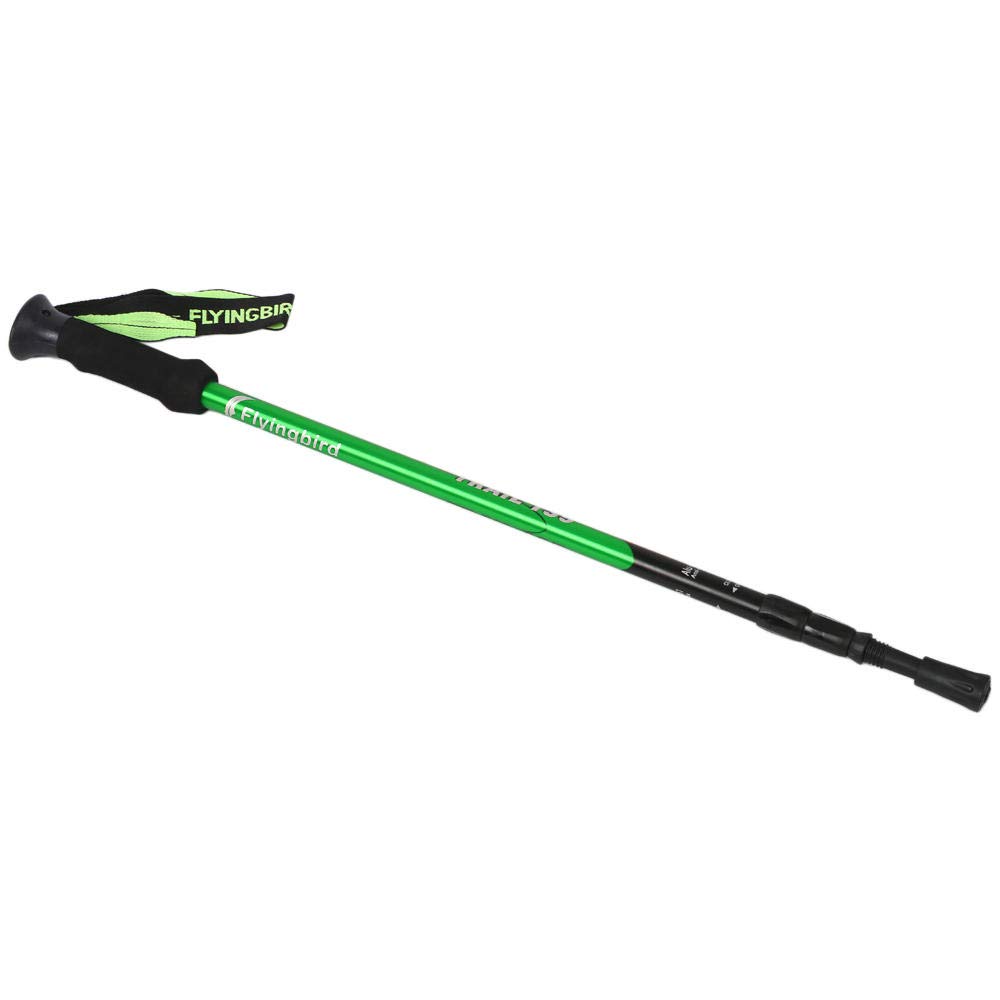 work out Bastón de Senderismo Bastón de Trekking Plegable Anti-Choque Ultra Ligero Ajustable Bastones de Marcha para Practicar SenderismoCaminar Viajar 1 par-Carbón