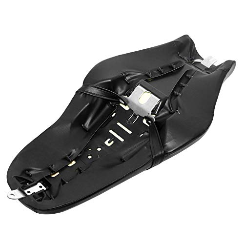 Motorcycle Front Driver Rear Passenger Two Up Leather Seat Cushion for Harley Davidson Sportster Iron 883 XL 1200,Black