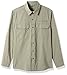 Outdoor Ventures Men's UPF 50+ UV Sun Protection Shirt, Long Sleeve Hiking Fishing Shirt Cooling Quick Dry for Safari Travel Green Gray