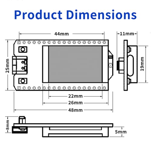 Image of 2 Pack ESP32 LoRa V3 Module Board - with 915MHz Antenna and SX1262 LoRa V3 Case Devices for Meshtastic Arduino LoRawan IOT