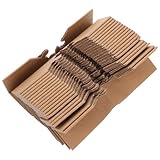 Luxshiny 20pcs Shipping Box Edge Protectors with Locking Paper Corner Guards, 160x40x3mm Cardboard Corner Wraps for Package and Carton Edge Protection in Industrial Shipping