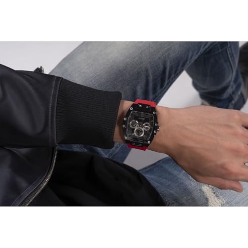 Image of Guess Men's GW0G Series| Analog Trend Watch| Polycarbonate Case| Silicone Bracelet | 50M Water Resistance