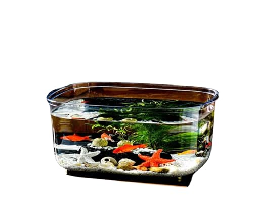 水槽 プラスチック 金魚鉢 飼育 テラリウム 透明アクリル 観葉植物 インテリア 容器 テーブル アクアリウム ボウル 水培 大容量 おしゃれ メダカ 鉢 インテリア 花瓶 透明 フラワーベース (カバーなしの正方形,S)