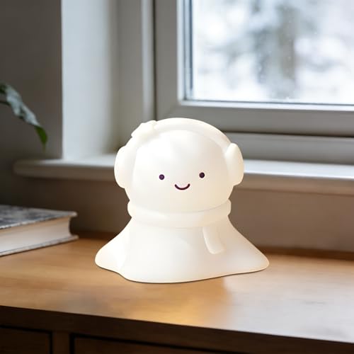 Image of Snow Baby Silicone Night Light - Rechargeable, Adjustable Brightness and Timer Function, Suitable for Children's Rooms and Bedrooms, Great Gift for Festivals