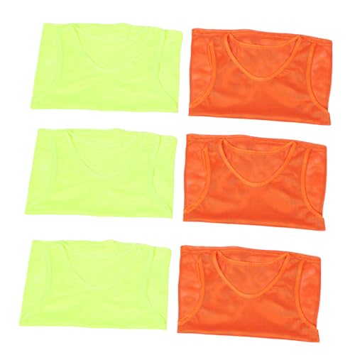 OHPHCALL 12 Pack Kids Football Training Vest Soccer Vest for Youth Team Breathable Washable Pinnies for Practice