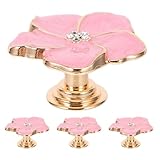 OSALADI 4 Stück Griff Aus Farbiger Legierung Kabinettsgriff Küchenschrankgriffe Dekorative Möbelknöpfe Einzigartige Schrankknöpfe Schranktürgriffe Pink