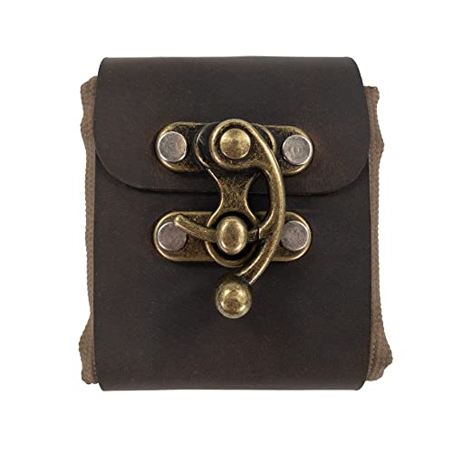 Image of Hide & Drink, Foraging Pouch (Collapsible) for Hiking, Treasures & Seashells Bag, Easy Looping Around Belts, Grocery Storage, Waxed Canvas, Handmade