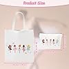 2Pcs Dance Tote Bag and Makeup Bag, Ballet Gifts for Dance Lovers, Dance Bags for Girls, Ballerina Canvas Tote Bags for Women, Foldable Dancing Reusable Shopping Bags for Travel, Work, Daily Use #3