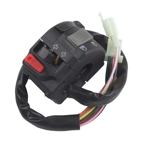 Commutateur de guidon de moto combiné universel noir