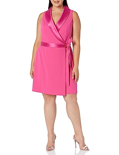 Image of Adrianna Papell Stretch Crepe Tuxedo Dress