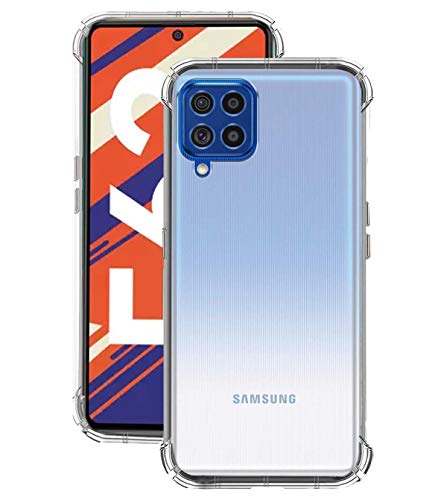 Image of Soft Flexible Silicone Back Cover Compatible with Samsung Galaxy M62, Transparent Case