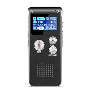 Exanko Digitale Voice Recorder (8 GB) Ingebouwde Microfoonluidspreker, Digitale Voice Recorders voor Klasse Lezingen…