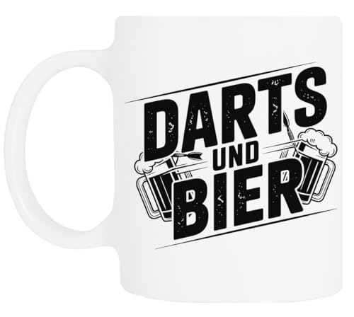 TAMBOOTEE Freccette E Birra Bicchiere Da Bere In Ceramica Bianca