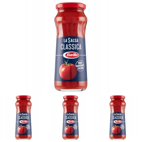 Barilla - Sugo Salsa Classica, con Pomodoro e Olio Extra Vergine di Oliva, Senza Glutine - 300 g (Confezione da 4)