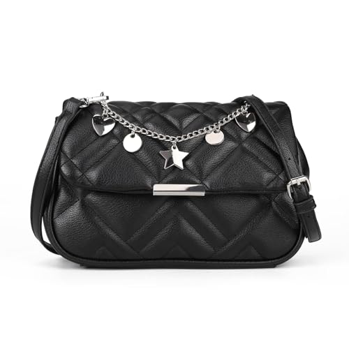 Gladdon Small Quilted Crossbody Bags for Women Shoulder Purses PU Leather Clutch Purse