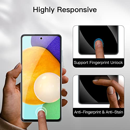 Jetech Screen Protector For Samsung Galaxy A52 / A52 5G / A52S 5G With Camera Lens Protector, Tempered Glass Film, Hd Clear, 2-Pack Each #TOP6