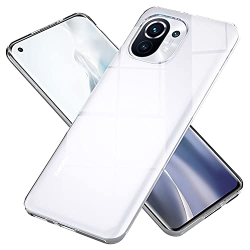 NALIA Claro Cubierta Compatible con Xiaomi Mi 11 5G Funda, Transparente Cristal Silicona Goma Carcasa Protectora, Slim Crystal Clear Case Ultra-Fina Telefono Movil Proteccion Delgado Cover Bumper