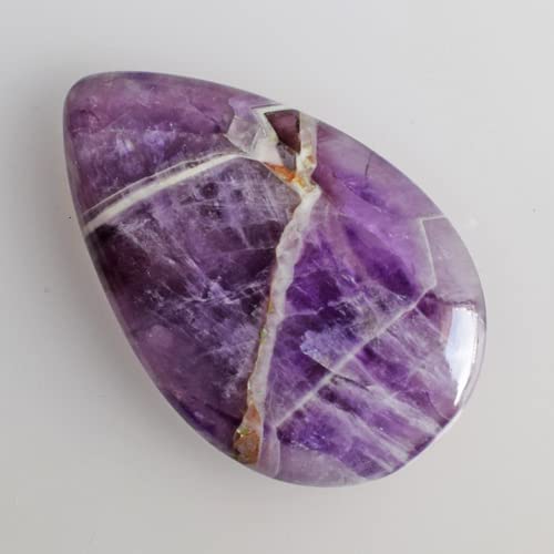 Améthyste chevron poire cabochon pour création de bijoux lithothérapie
