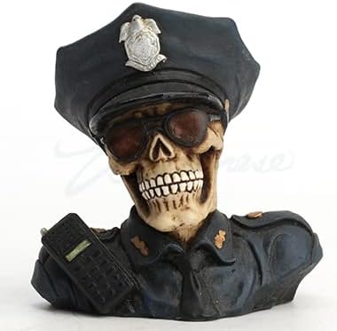 Miniatura 4 de Veronese Design Escultura de resina de medio busto de policía esqueleto de 2 38 pulgadas